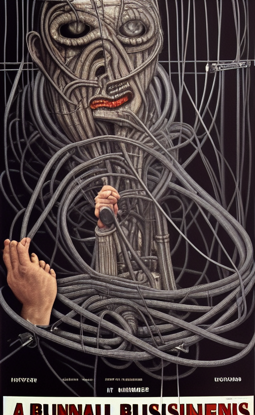00358-2684876209-A businessman entangled in wires and pipes, a movie poster by hr giger.png
