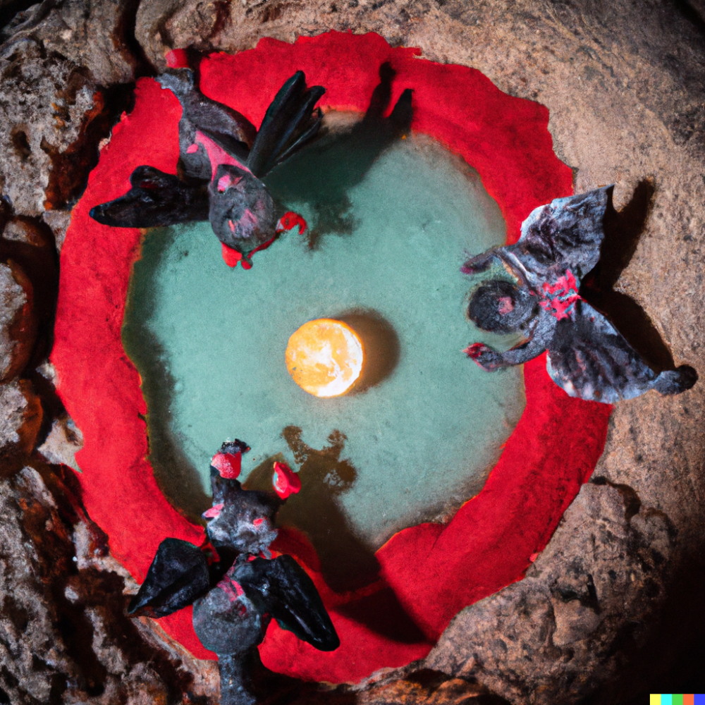 DALL·E 2022-08-26 09.43.54 - Photograph of a Christmas celebration in a pool of lava with wing...png