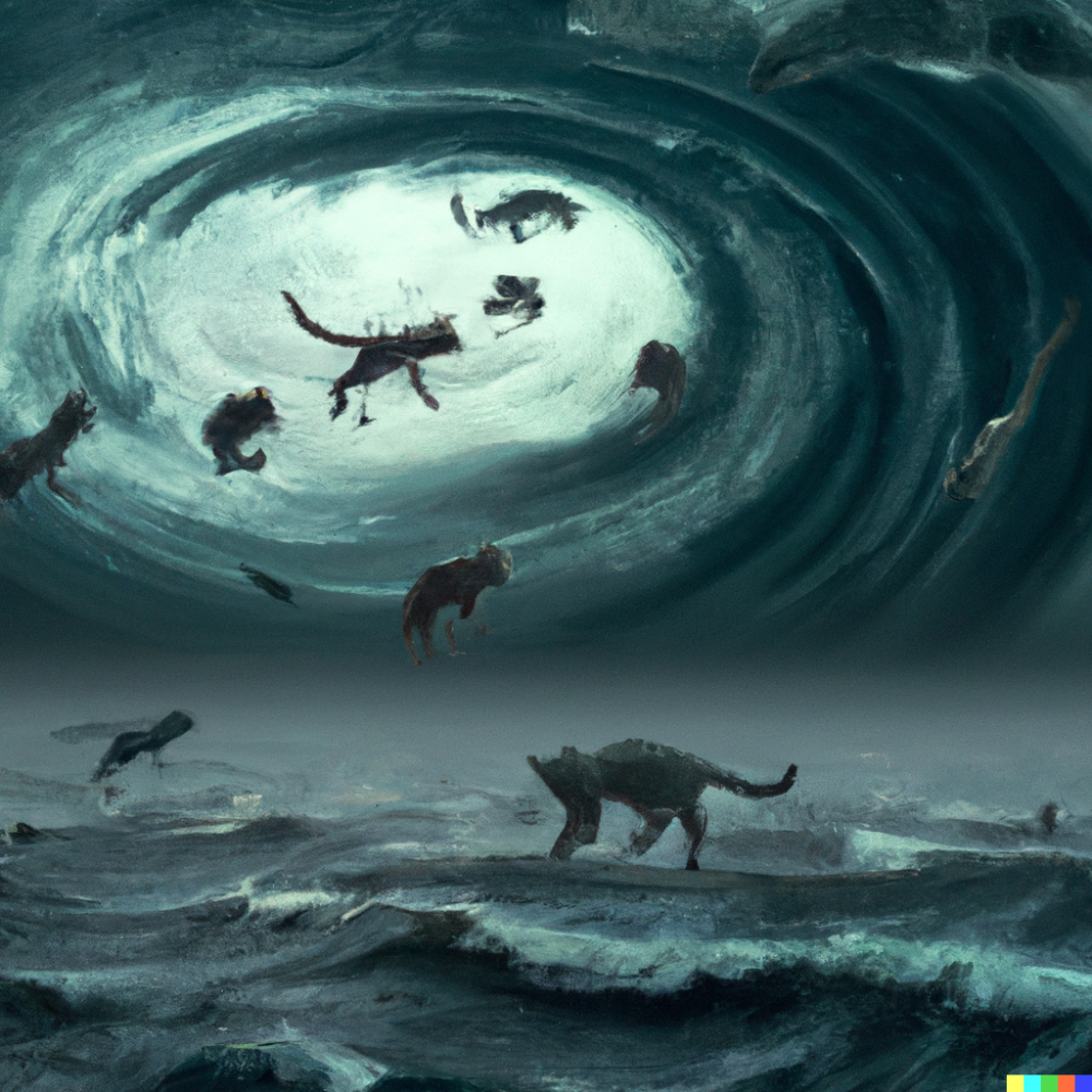 DALL·E 2022-08-26 09.48.56 - a cyclone of cats in the air above the ocean during a storm, digi...png