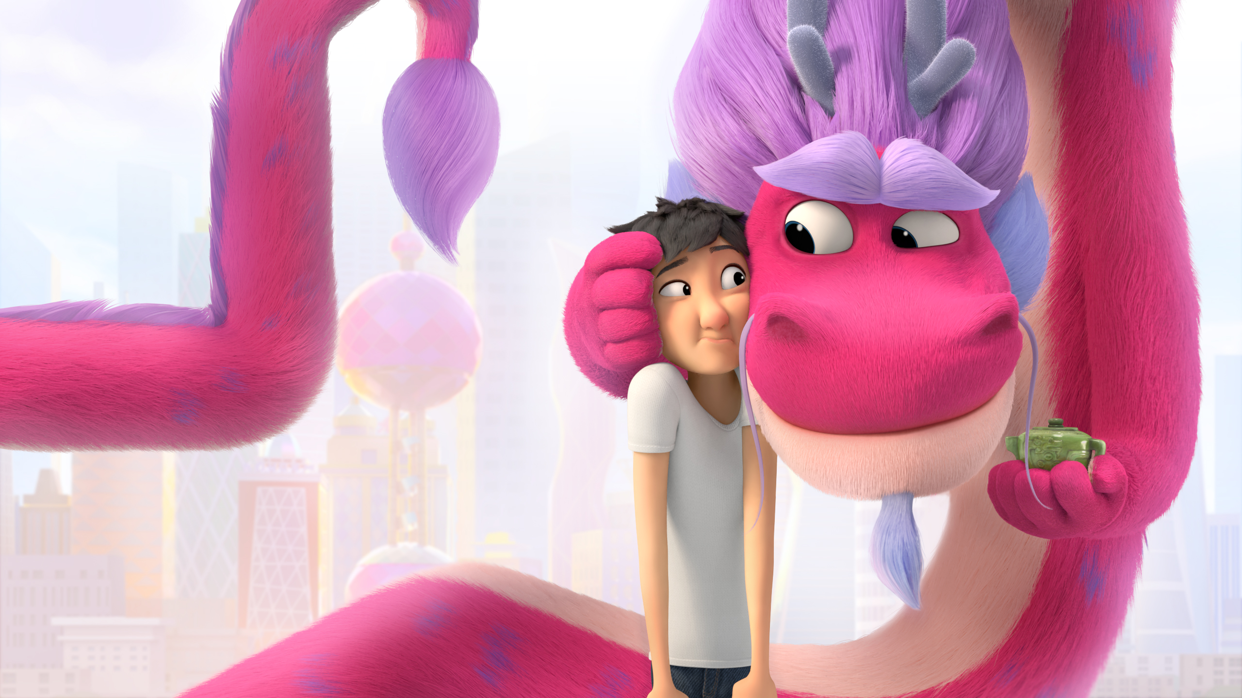 WISH DRAGON - (L-R) Jimmy Wong as Din and John Cho as Long. Cr: Netflix © 2021