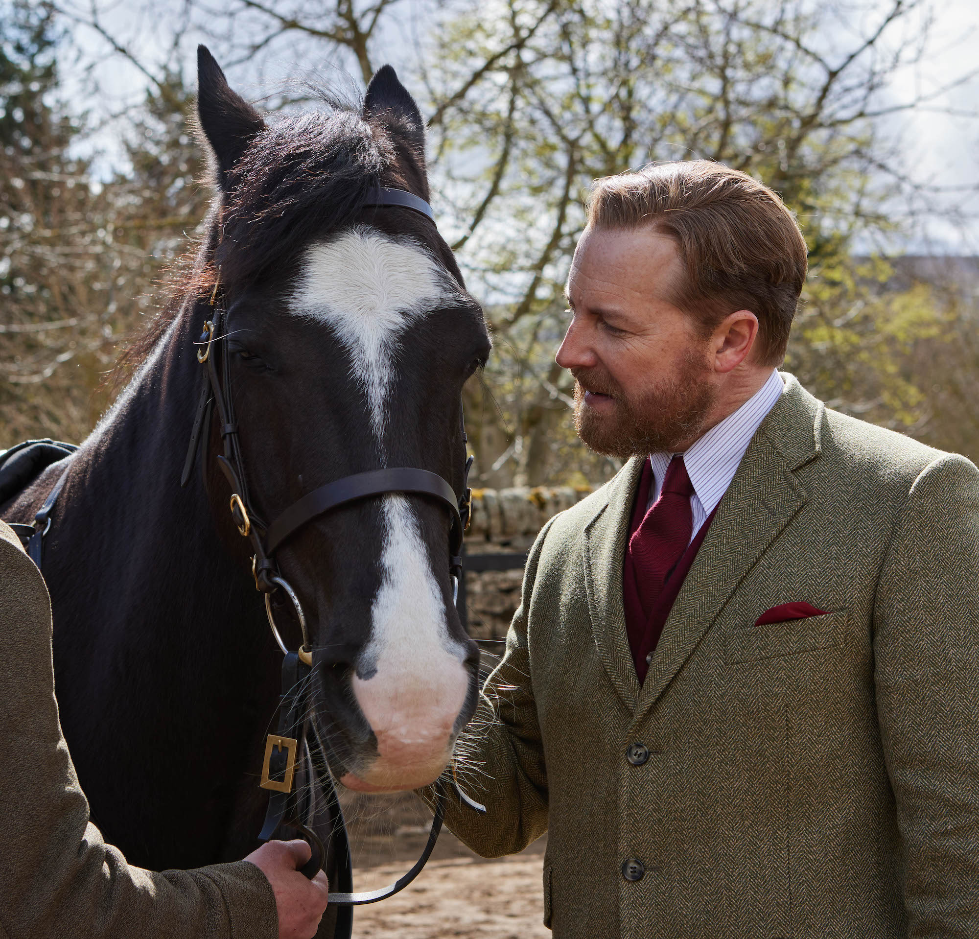 MASTERPIECEAll Creatures Great and Small Season 3 Sundays, January 8 – February 19, 2023 Episode Three – “Surviving Siegfried” Sunday, January 22, 2023; 9-10pm ET on PBS Siegfried’s First World War experiences resurface as he struggles to save a racehorse. Helen faces a decision over James’s TB testing plan. Shown: Siegfried Farnon (Samuel West) For editorial use only. Courtesy of Playground Entertainment and MASTERPIECE.