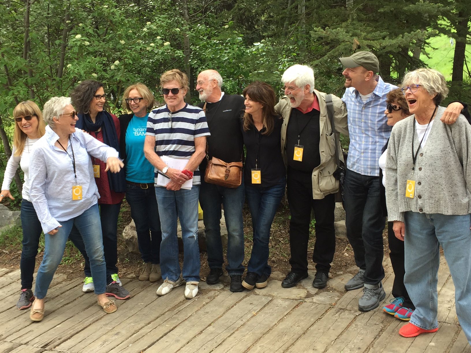 Directors Lab Creative Advisors - L to R, Catherine Hardwicke, Glenn Close, Randa Haines, Michelle Satter, Robert Redford, Stephen Goldblatt, Barbara Tulliver, Gyula Gazdag, Lee Percy, Joan Darling, Joan Tewkesbury.
