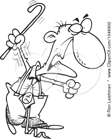 1046902-Royalty-Free-RF-Clip-Art-Illustration-Of-A-Cartoon-Black-And-White-Outline-Design-Of-A-Grumpy-Old-Man-Waving-His-Cane.jpg