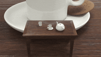 Tea And Biscuits GIF by sheepfilms
