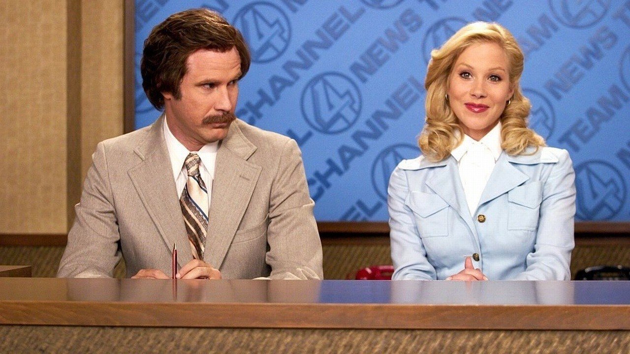 Will Ferrell and Christina Applegate in Anchorman