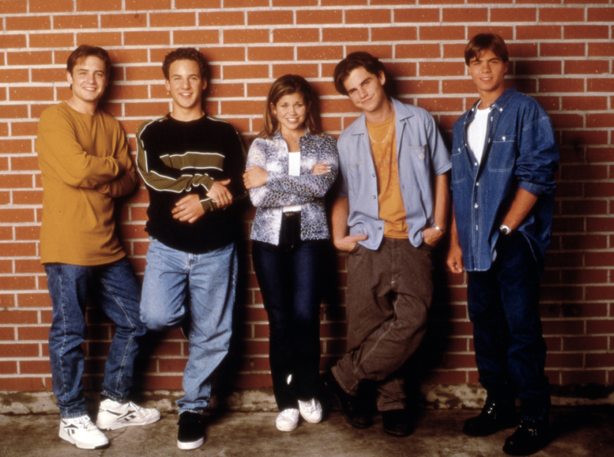 BOY MEETS WORLD, Will Friedle, Ben Savage, Danielle Fishel, Rider Strong, Matthew Lawrence (1997-2000). 1993-2000. (c) Buena Vista Television/ Courtesy: Everett Collection.