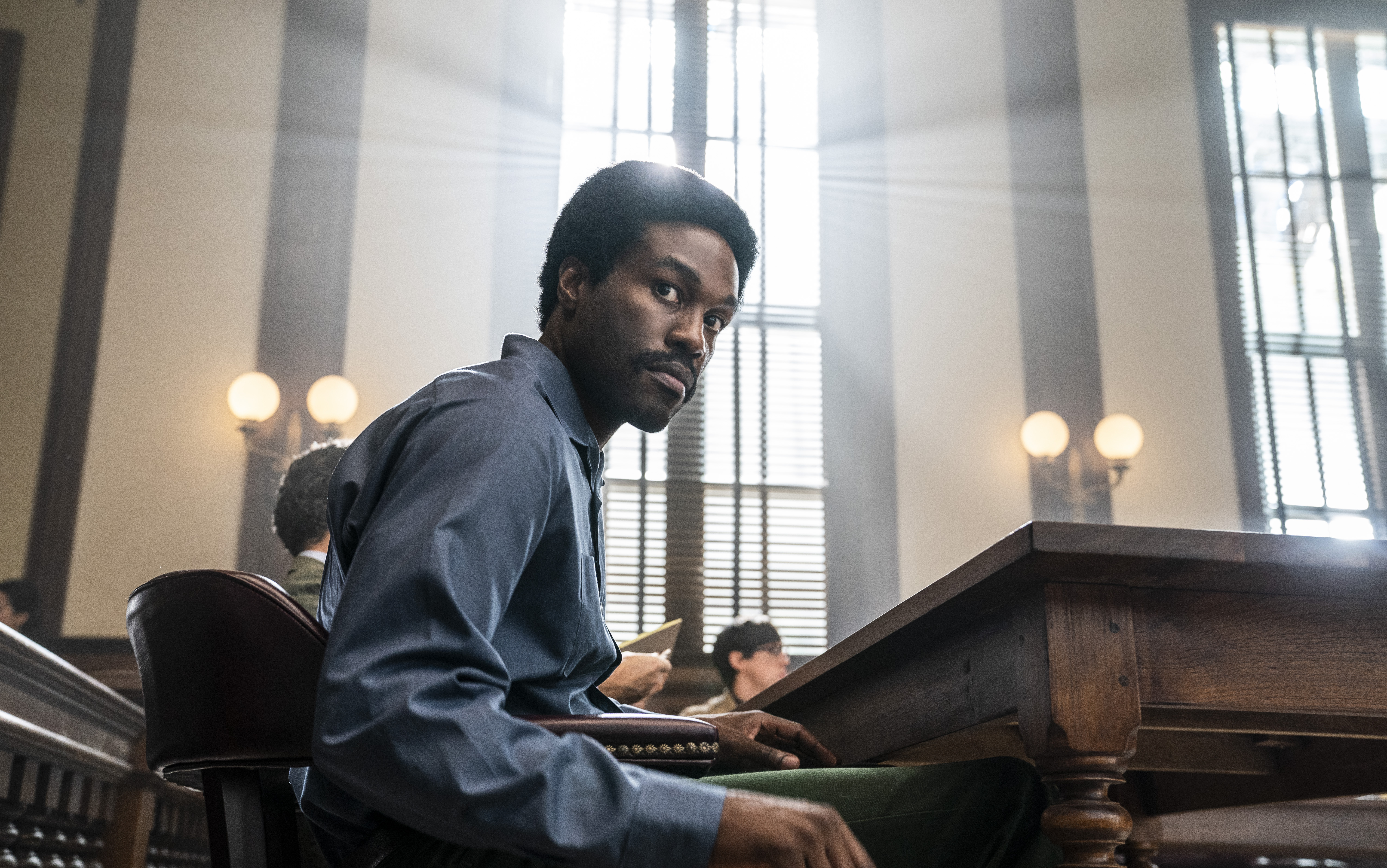 The Trial of the Chicago 7. Yahya Abdul-Mateen II as Bobby Seale in The Trial of the Chicago 7. Cr. Niko Tavernise/NETFLIX © 2020