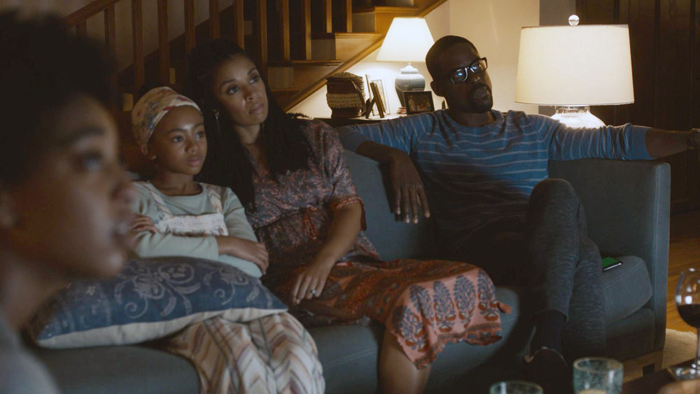 THIS IS US -- Forty Part 1/Forty Part 2 Episode 501/502 -- Pictured in this screengrab: (l-r) Eris Baker as Tess, Faithe Herman as Annie, Susan Kelechi Watson as Beth, Sterling K. Brown as Randall -- (Photo by: NBC)