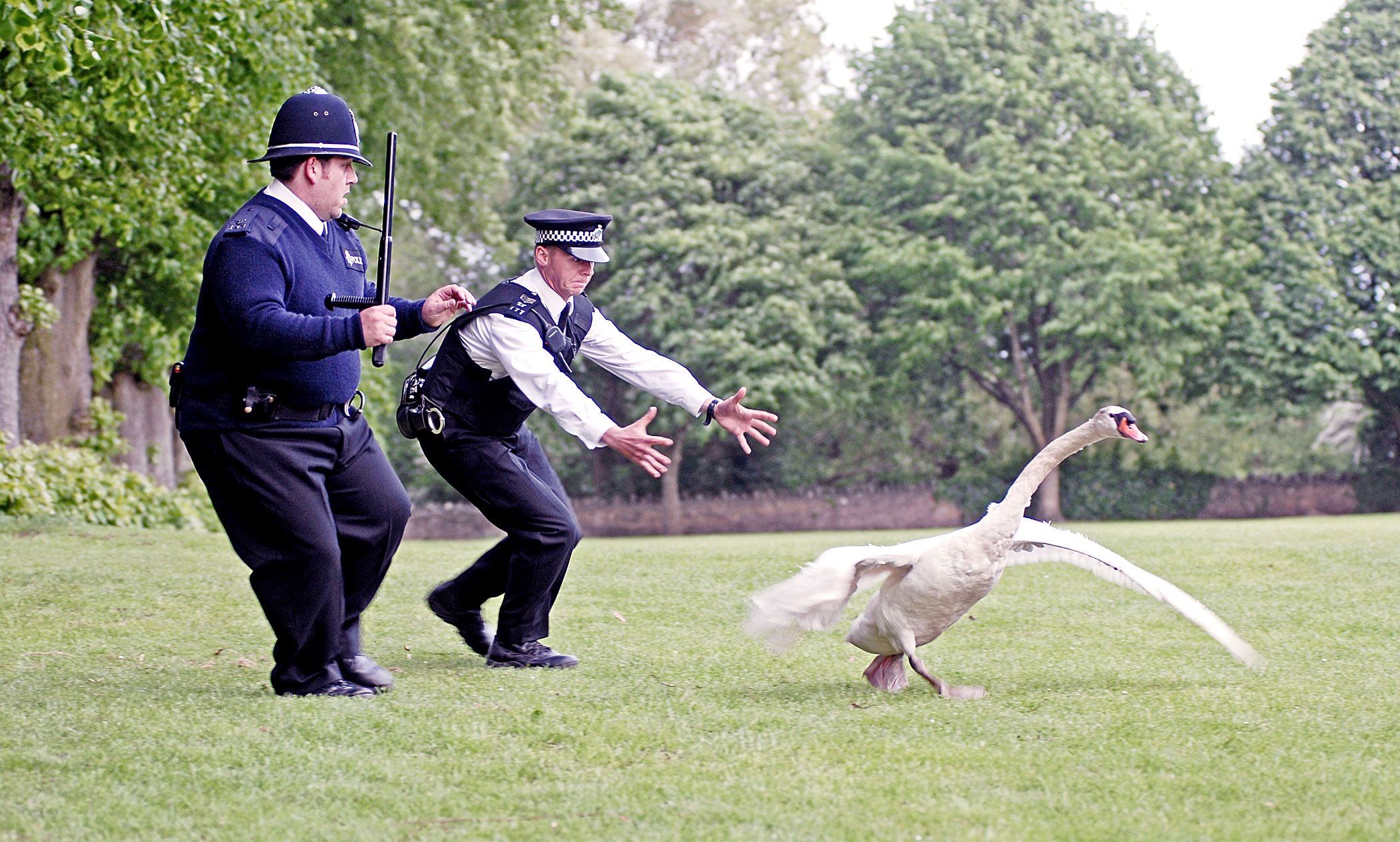 HOT FUZZ, Nick Frost, Simon Pegg, 2007. ©Rogue Pictures/courtesy Everett Collection