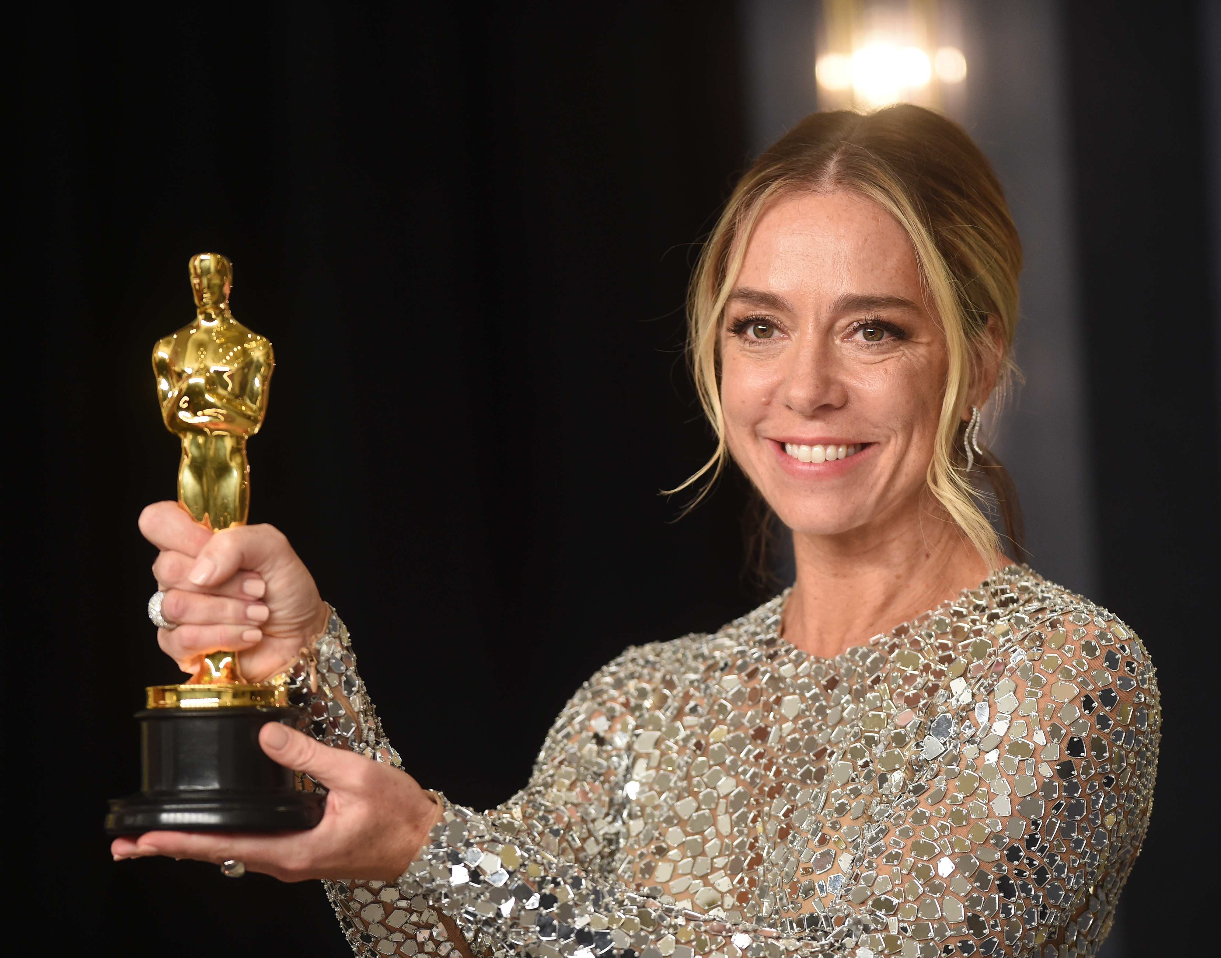 Sian Heder, winner of the Oscar for Adapted Screenplay for CODA at the 94th Academy Awards held at Dolby Theatre at the Hollywood & Highland Center on March 27th, 2022 in Los Angeles, California.