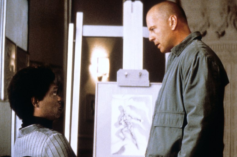 UNBREAKABLE, from left: Samuel L. Jackson, Bruce Willis, 2000, © Buena Vista/courtesy Everett Collection