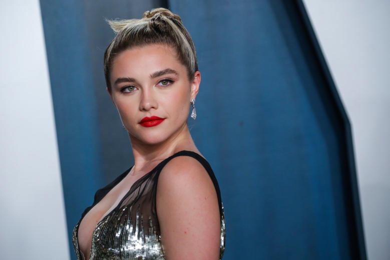 Florence Pugh walking on the red carpet at the 2020 Vanity Fair Oscar Party hosted by Radhika Jones held at the Wallis Annenberg Center for the Performing Arts in Beverly Hills on February 9, 2020. (Photo by JC Olivera/Sipa USA)(Sipa via AP Images)