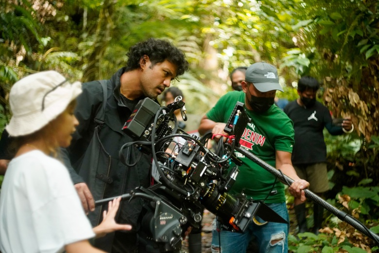 Cinematographer Russell Morton shoots on an Arri Alexa Mini LF on the set of In My Mother's Skin