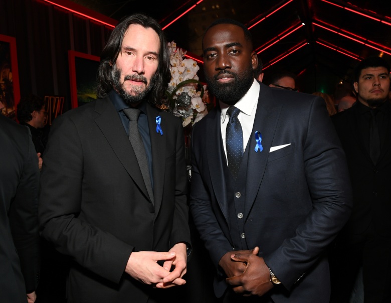 Keanu Reeves and Shamier Anderson at the John Wick: Chapter 4 Los Angeles premiere